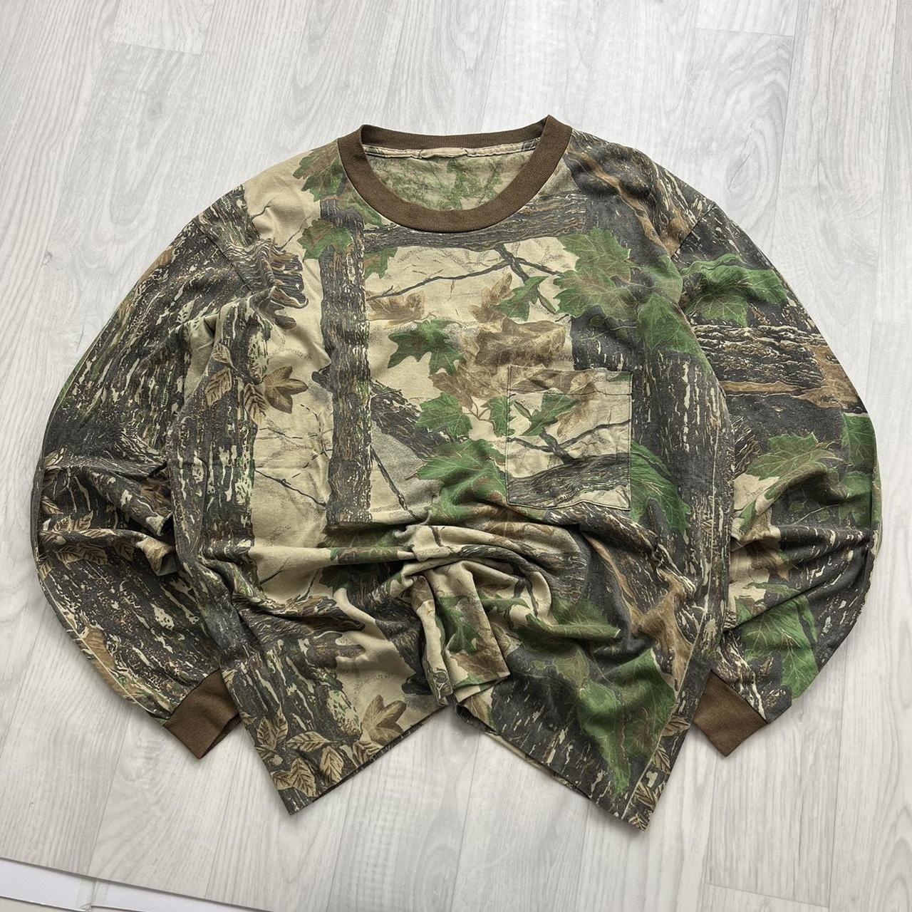 VINTAGE Y2K REALTREE LONG SLEEVE POCKET T SHIRT CAMO
