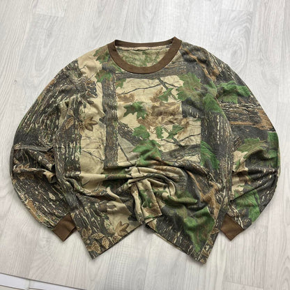 VINTAGE Y2K REALTREE LONG SLEEVE POCKET T SHIRT CAMO