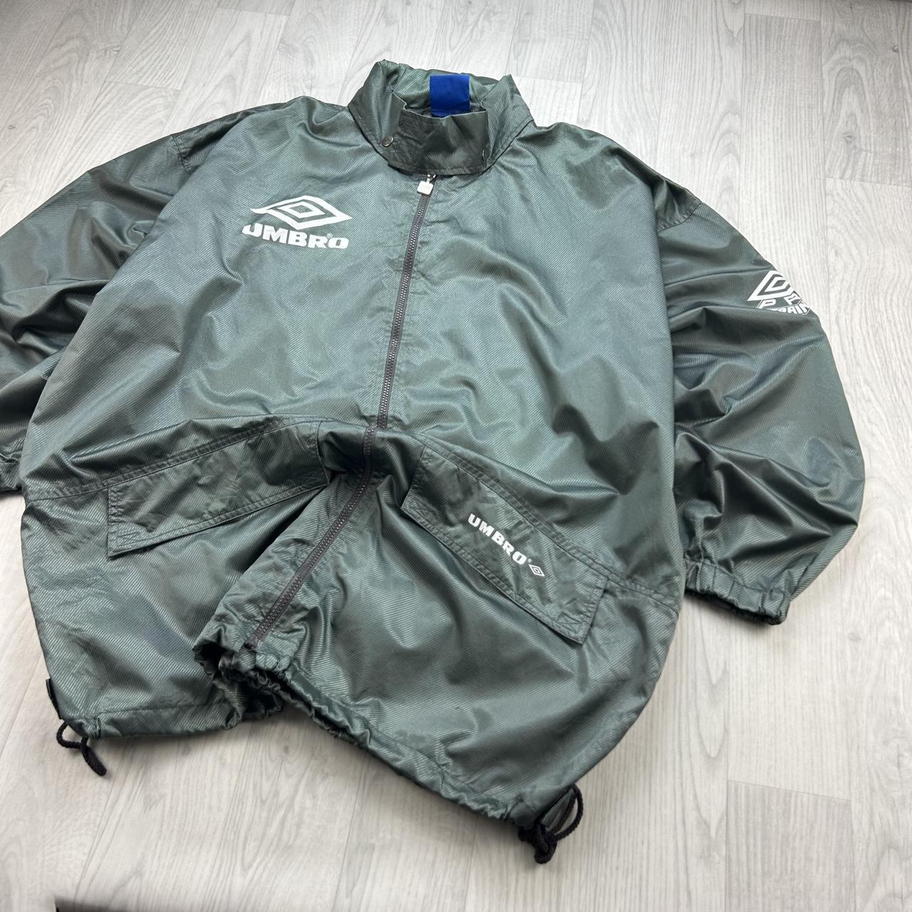VINTAGE 90s UMBRO PRO TRAINING WINDBREAKER JACKET TEAL