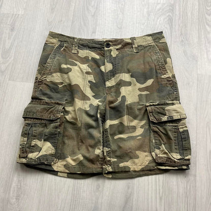 VINTAGE Y2K BAGGY CAMO CARGO SHORTS