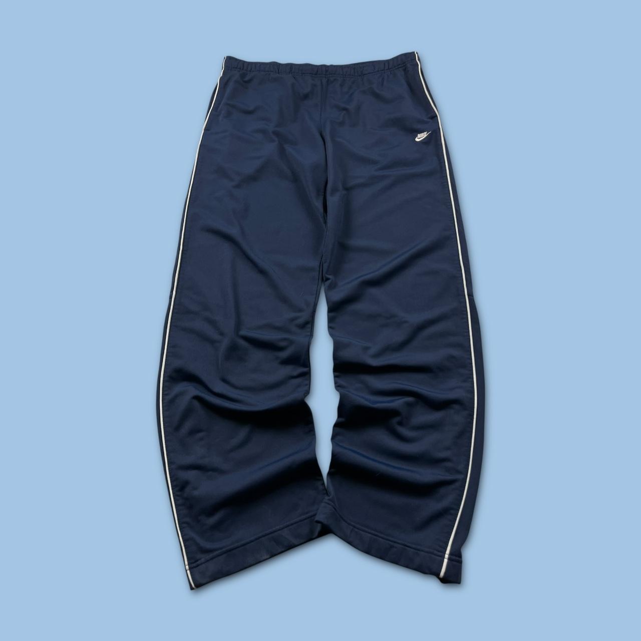 VINTAGE Y2K NIKE BAGGY TRACKSUIT BOTTOMS NAVY