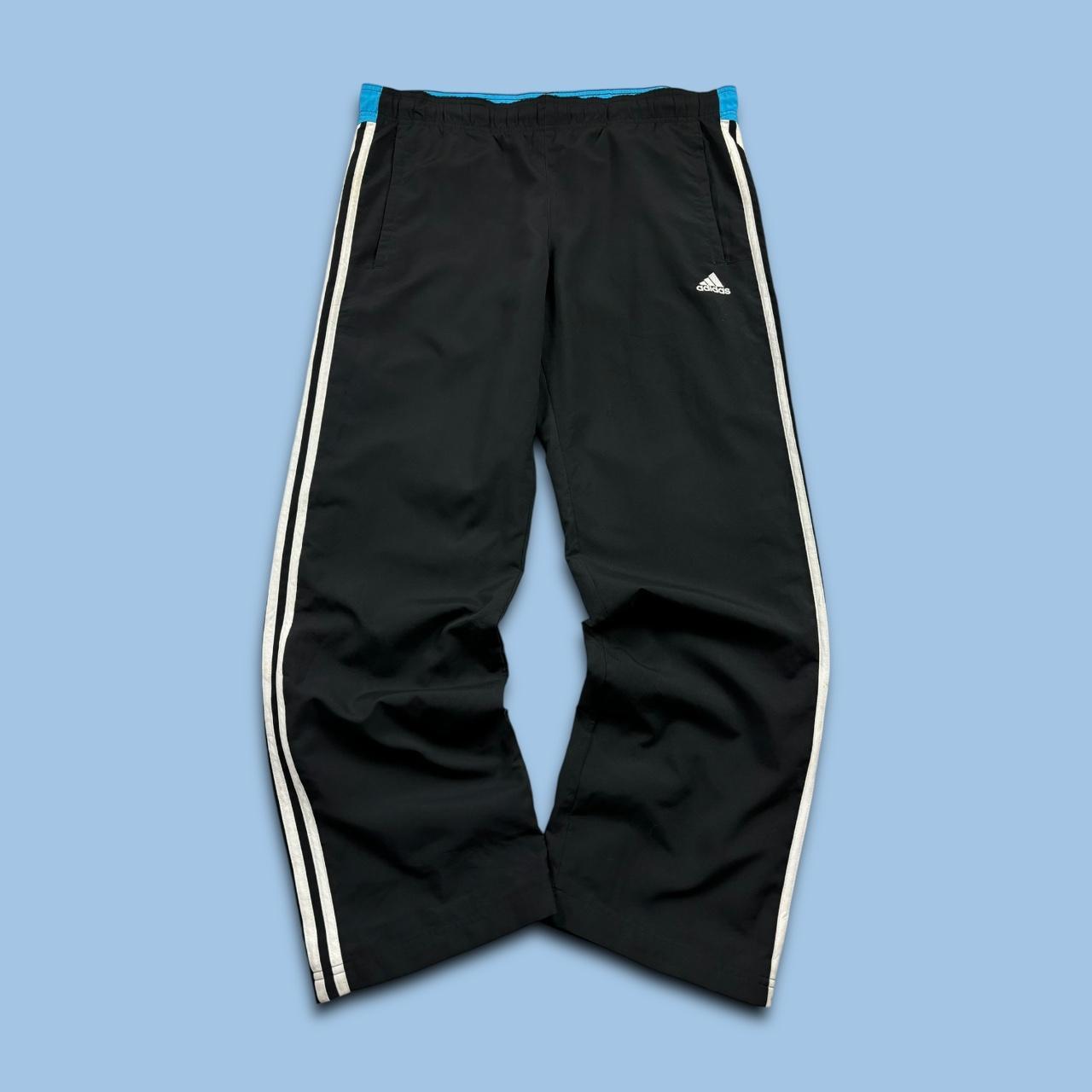 VINTAGE Y2K ADIDAS BAGGY TRACKSUIT BOTTOMS BLACK