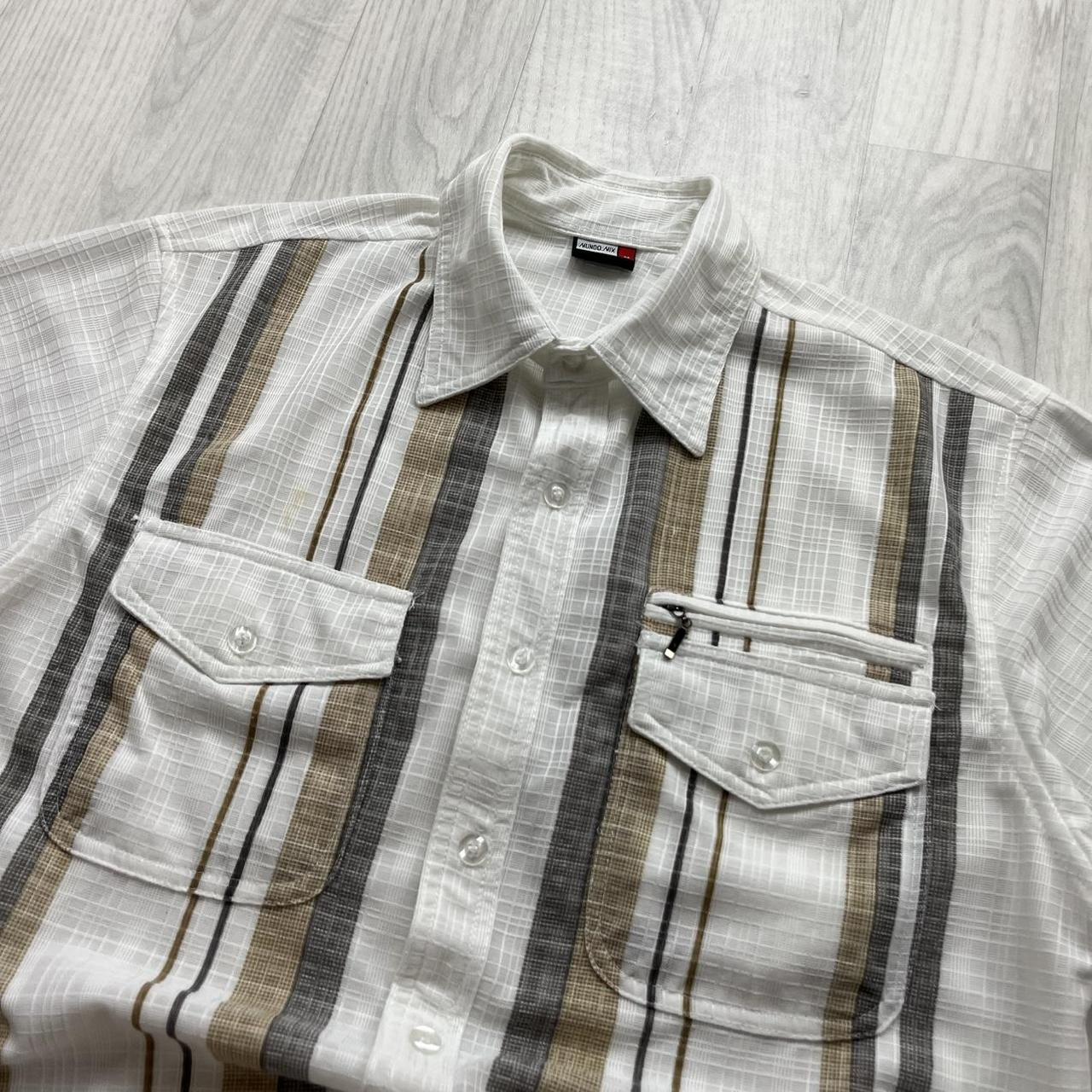 VINTAGE Y2K SHORT SLEEVE SHIRT WHITE