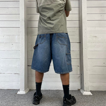 VINTAGE U.S. POLO ASSN. BAGGY LOOSE SKATER HIP HOP JORTS BLUE (38w)