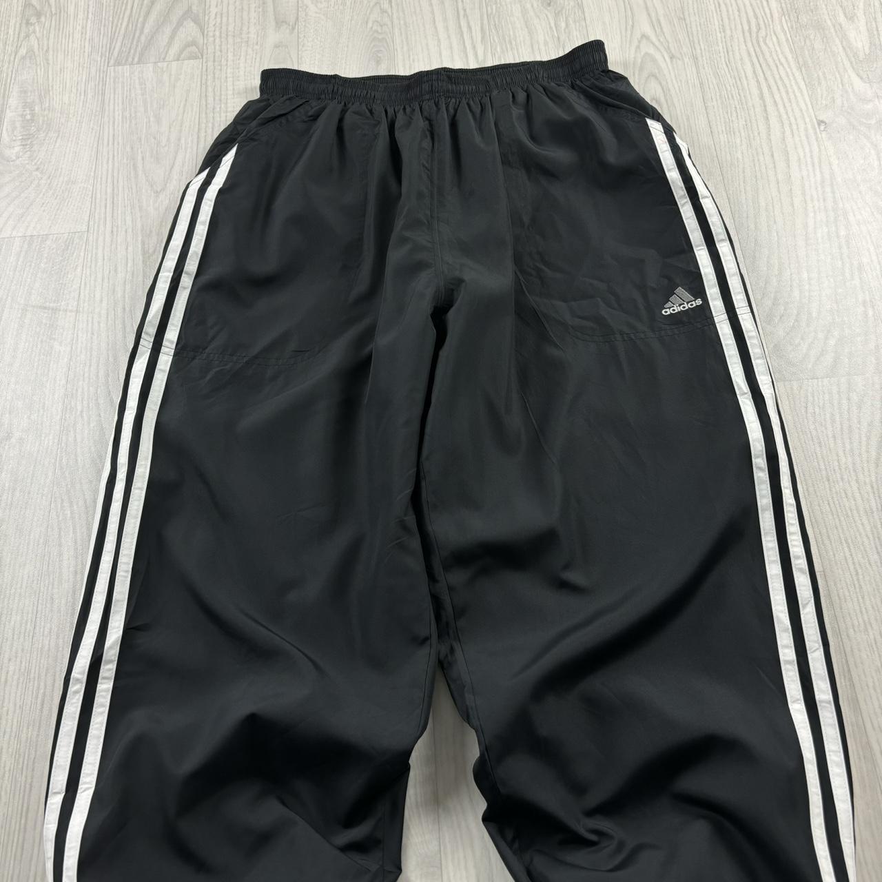 VINTAGE Y2K ADIDAS BAGGY TRACKSUIT BOTTOMS BLACK