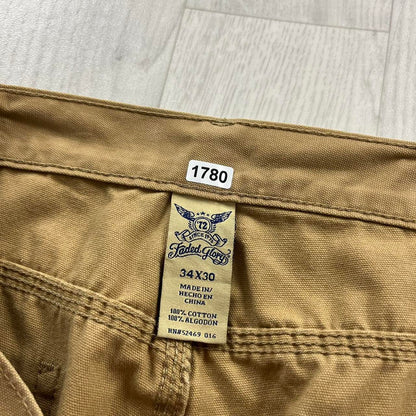 VINTAGE FADED GLORY BAGGY CARPENTER JEANS TAN