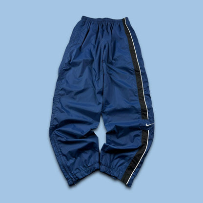 VINTAGE Y2K NIKE BAGGY SHELL TRACKSUIT BOTTOMS BLUE