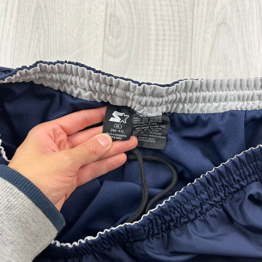 VINTAGE Y2K STARTER BAGGY TRACKSUIT BOTTOMS NAVY