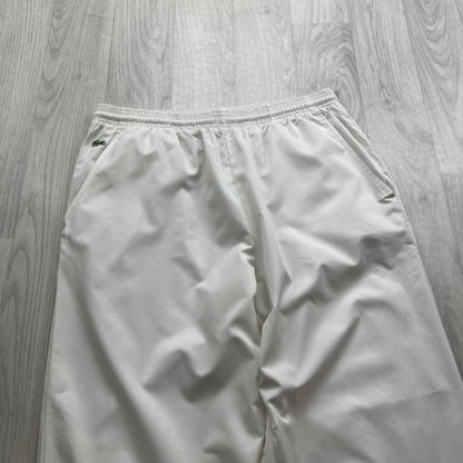 VINTAGE Y2K LACOSTE BAGGY TRACKSUIT BOTTOMS WHITE