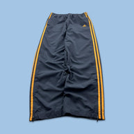 VINTAGE Y2K ADIDAS SIDE STRIPE TRACKSUIT BOTTOMS GREY / ORANGE