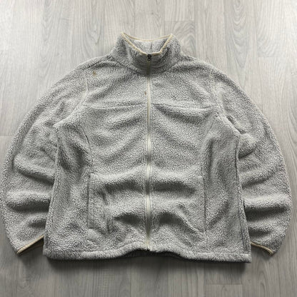 VINTAGE Y2K COLUMBIA ZIP UP SHERPA FLEECE CREAM