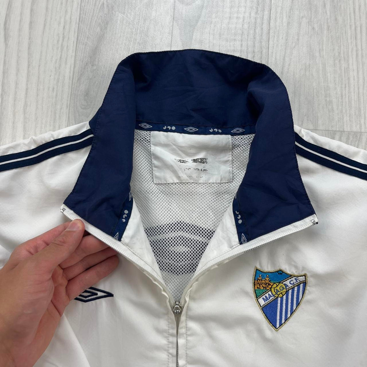 VINTAGE Y2K UMBRO MALAGA WINDBREAKER JACKET WHITE