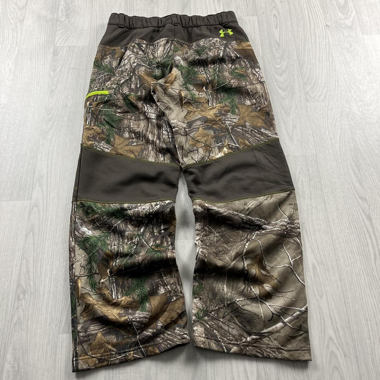 VINTAGE UNDER ARMOUR REALTREE BAGGY LOW RISE CAMO SWEAT PANTS BROWN