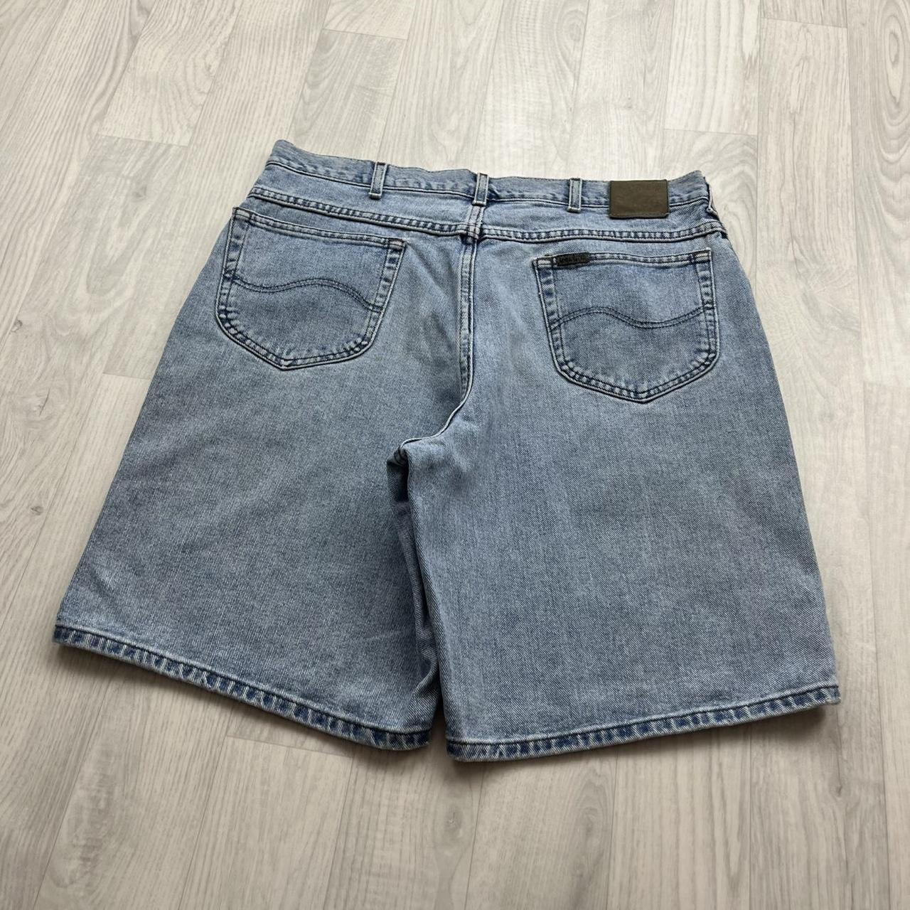 VINTAGE Y2K LEE BAGGY JORTS LIGHT BLUE