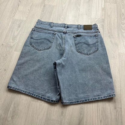VINTAGE Y2K LEE BAGGY JORTS LIGHT BLUE
