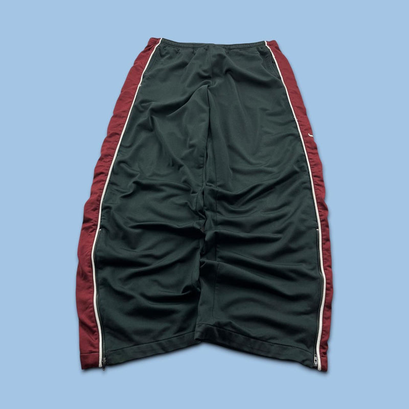 VINTAGE 90s NIKE BAGGY TRACKSUIT BOTTOMS DARK GREEN