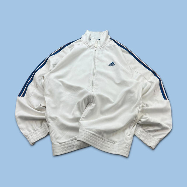 VINTAGE Y2K ADIDAS WINDBREAKER JACKET WHITE