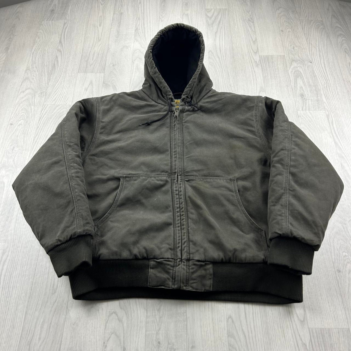 VINTAGE Y2K CABELAS HOODED WORKWEAR BOMBER JACKET KHAKI