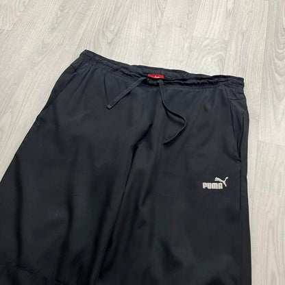 VINTAGE Y2K PUMA BAGGY TECHNICAL TRACKSUIT BOTTOMS BLACK