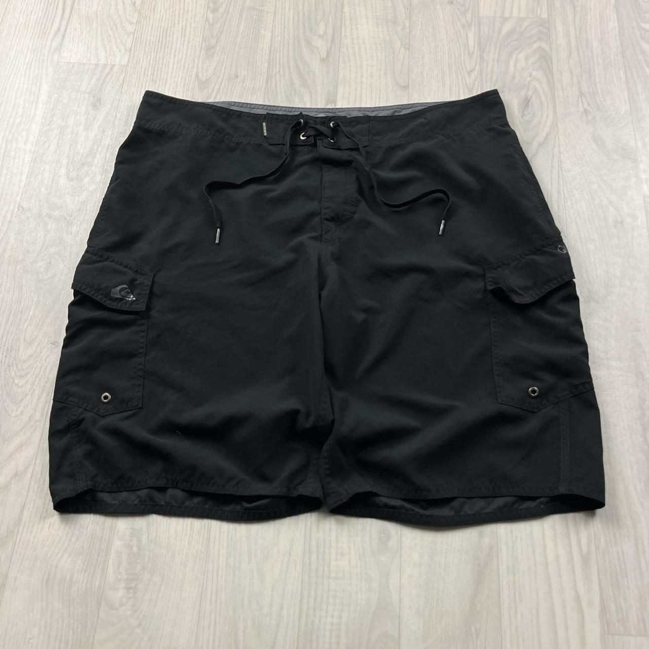 VINTAGE Y2K QUIKSILVER BAGGY LOOSE BOARD SURF SHORTS BLACK