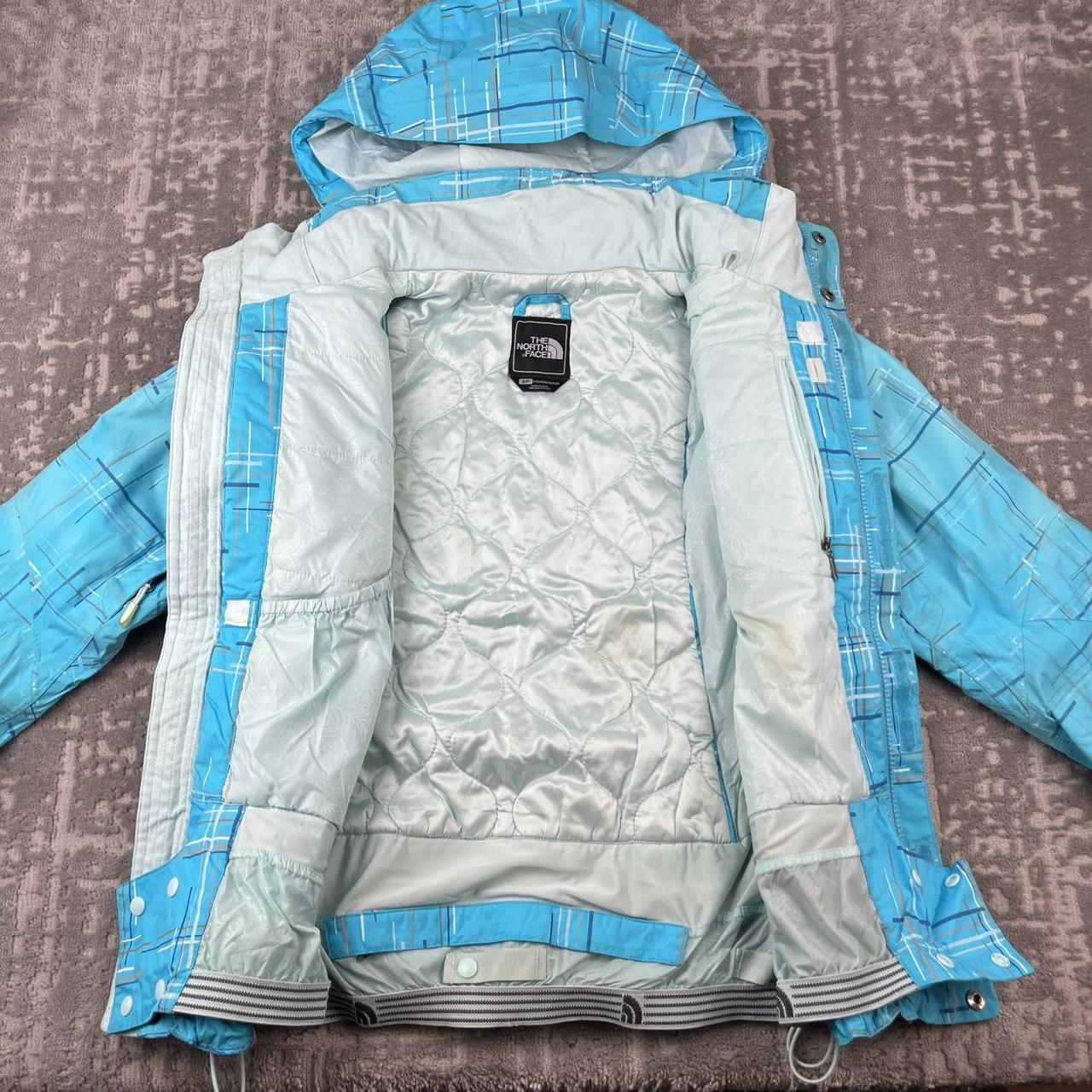 VINTAGE Y2K THE NORTH FACE RECCO CHECKERED SKI JACKET BLUE