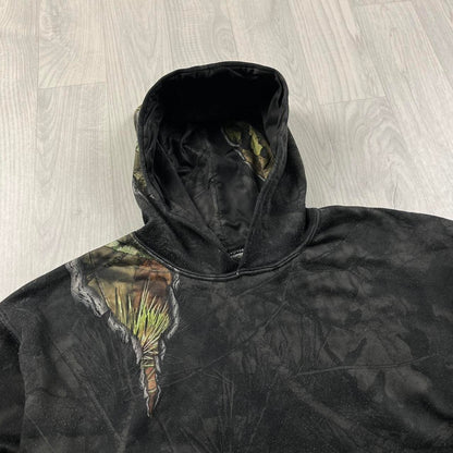 VINTAGE REALTREE MOSSY OAK HOODIE CAMO BLACK