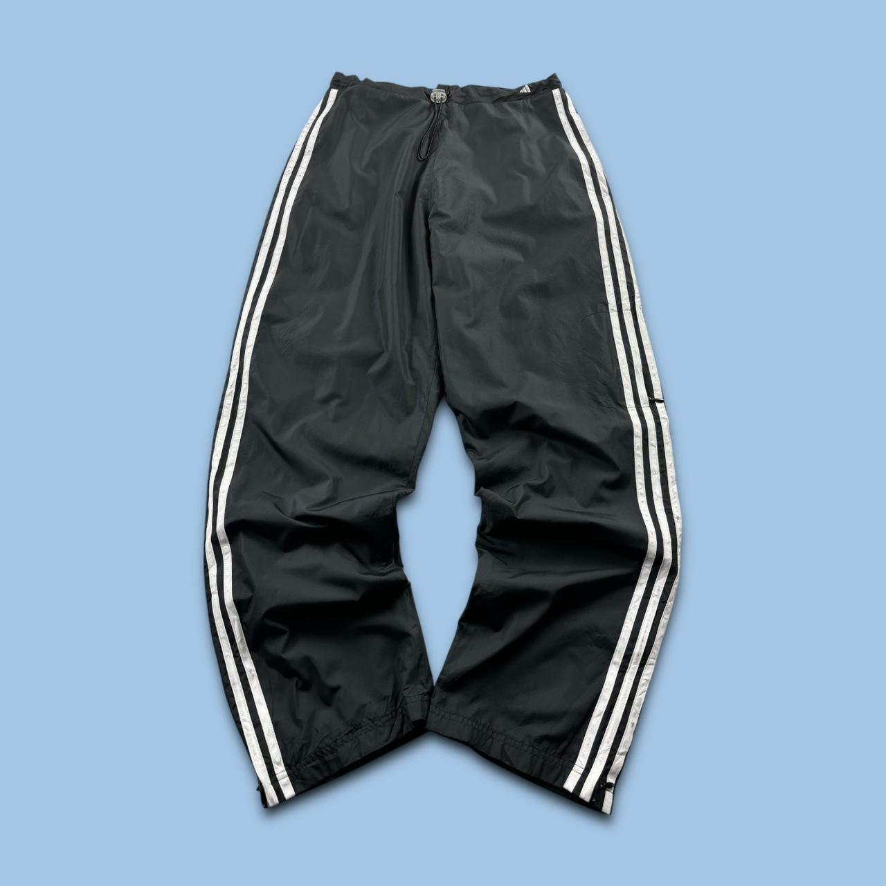 VINTAGE Y2K ADIDAS BAGGY TRACKSUIT BOTTOMS BLACK