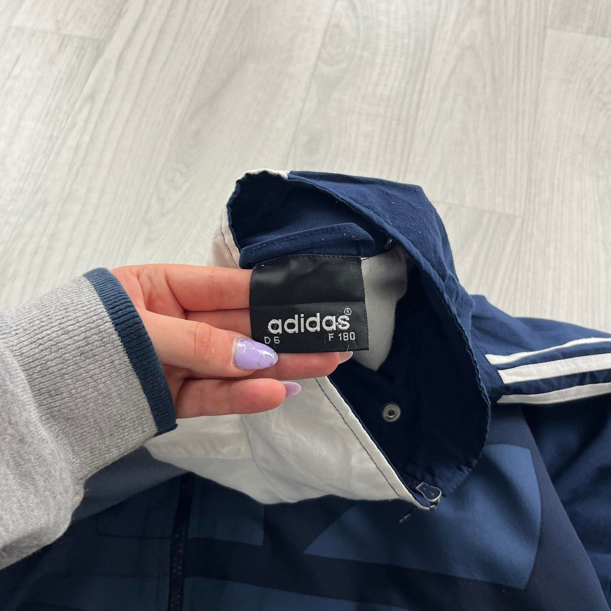 VINTAGE 90s ADIDAS TREFOIL LIGHTWEIGHT TRACK JACKET NAVY