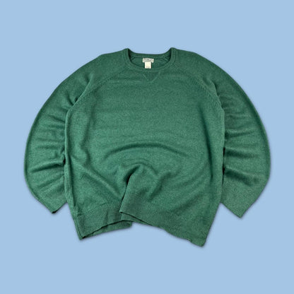 VINTAGE Y2K L L BEAN CHUNKY ESSENTIAL KNITTED JUMPER GREEN