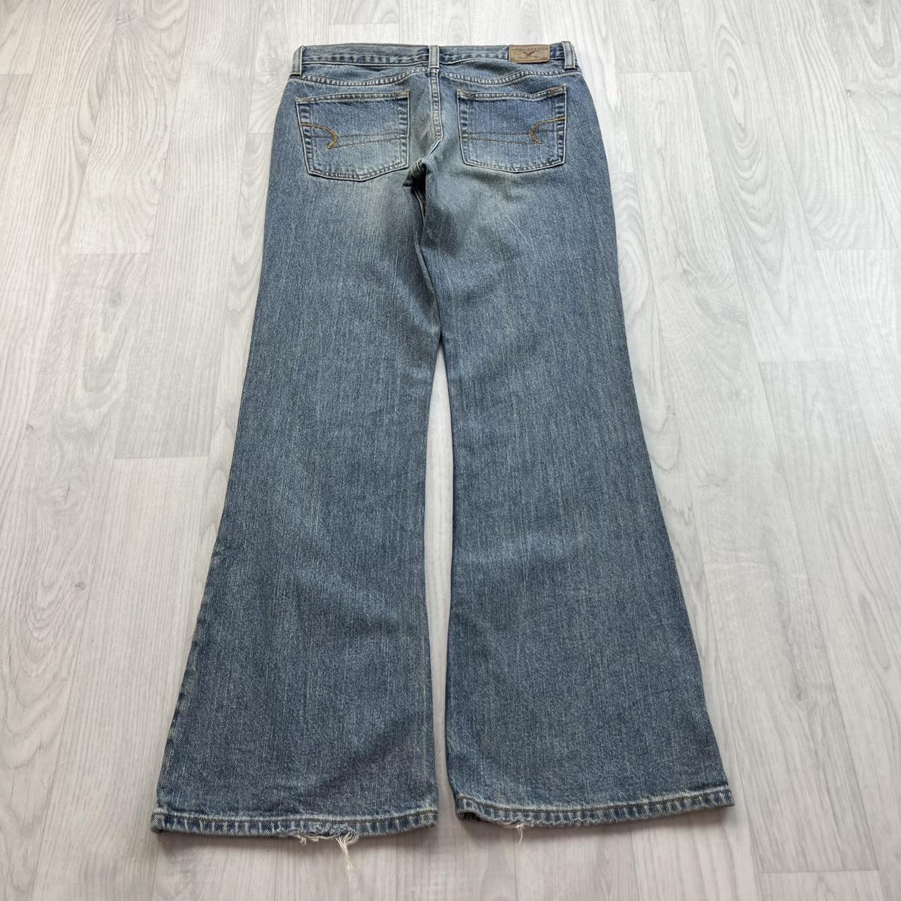 VINTAGE Y2K AMERICAN EAGLE OUTFITTERS LOW RISE BOOTCUT JEANS BLUE