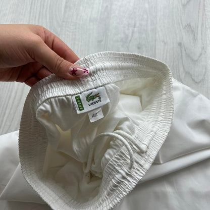 VINTAGE Y2K LACOSTE BAGGY TRACKSUIT BOTTOMS WHITE