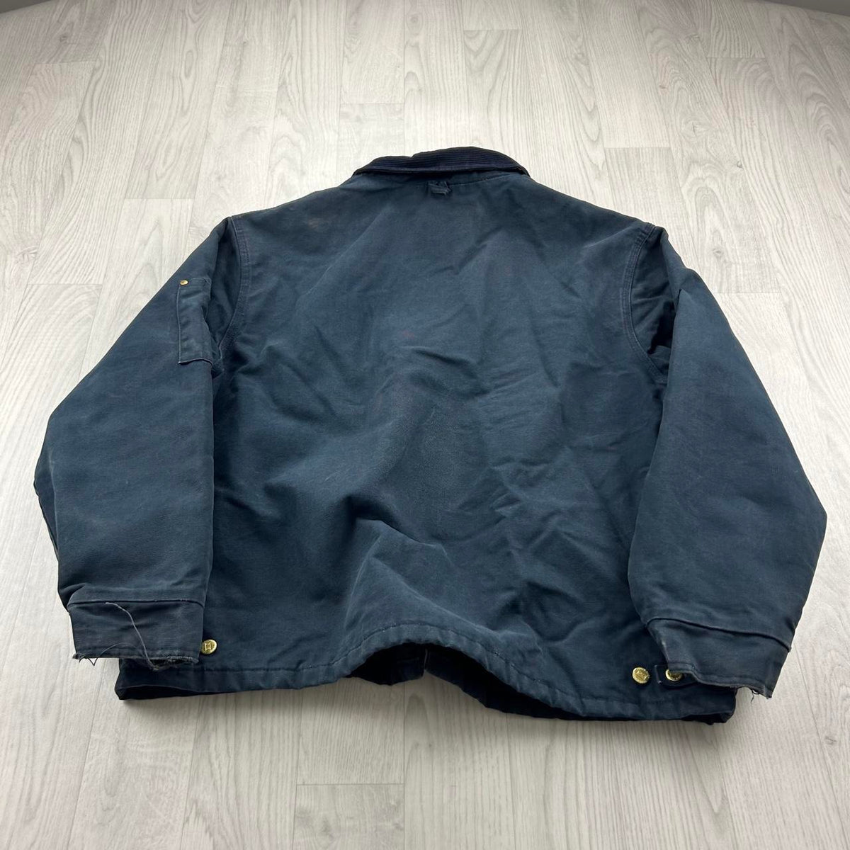 VINTAGE 90s TOUGH DUCK WORKWEAR DETROIT STYLE JACKET NAVY