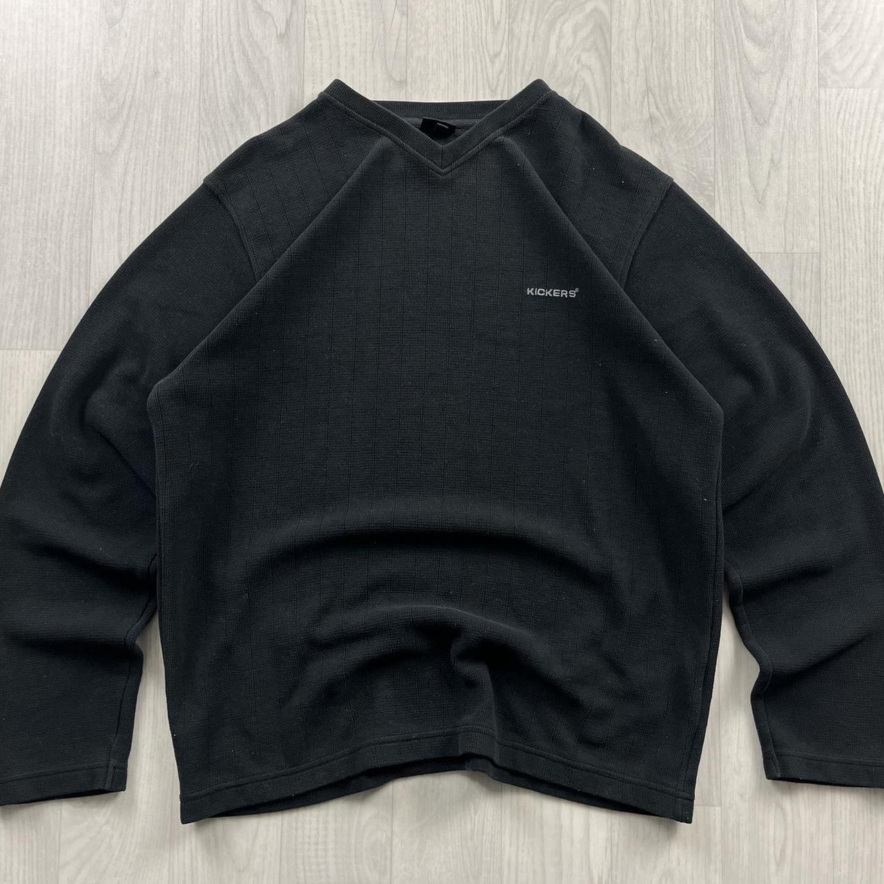 VINTAGE Y2K KICKERS KNITTED JUMPER BLACK