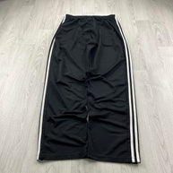 VINTAGE Y2K ADIDAS SIDE STRIPE BAGGY TRACKSUIT BOTTOMS BLACK