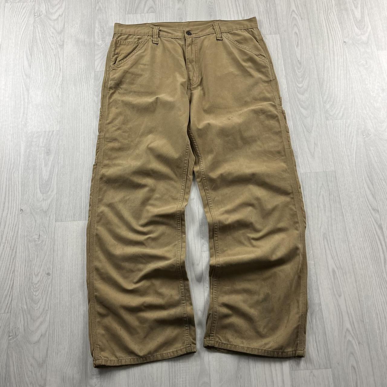 VINTAGE FADED GLORY BAGGY CARPENTER JEANS TAN