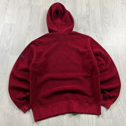 VINTAGE Y2K GAP FLEECE HOODIE BURGUNDY