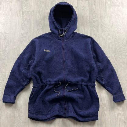 VINTAGE Y2K COLUMBIA ZIP UP SKI FLEECE HOODIE NAVY