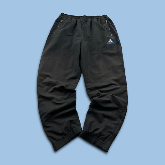 VINTAGE 90s ADIDAS BAGGY TRACKSUIT BOTTOMS BLACK