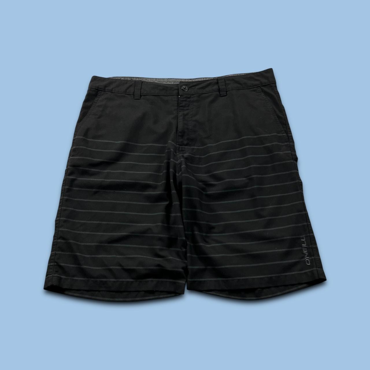 VINTAGE Y2K O’NEILL STRIPED BAGGY LOOSE BOARD SURF SHORTS BLACK