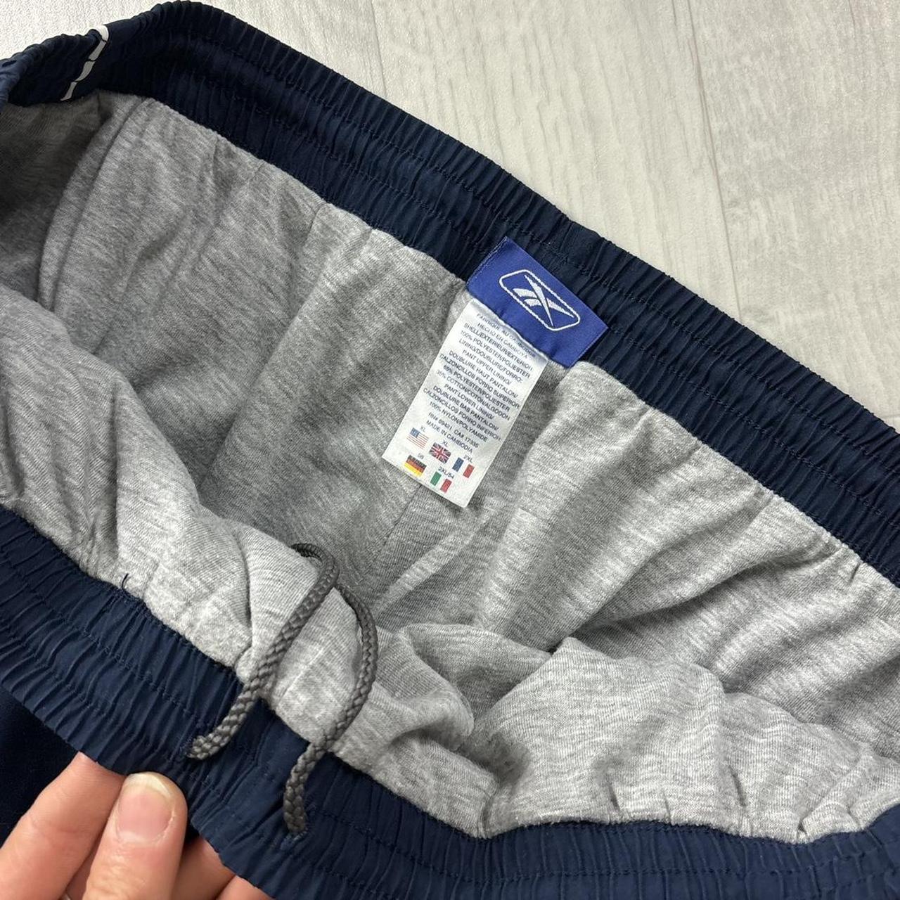 VINTAGE Y2K REEBOK BAGGY TRACKSUIT BOTTOMS NAVY
