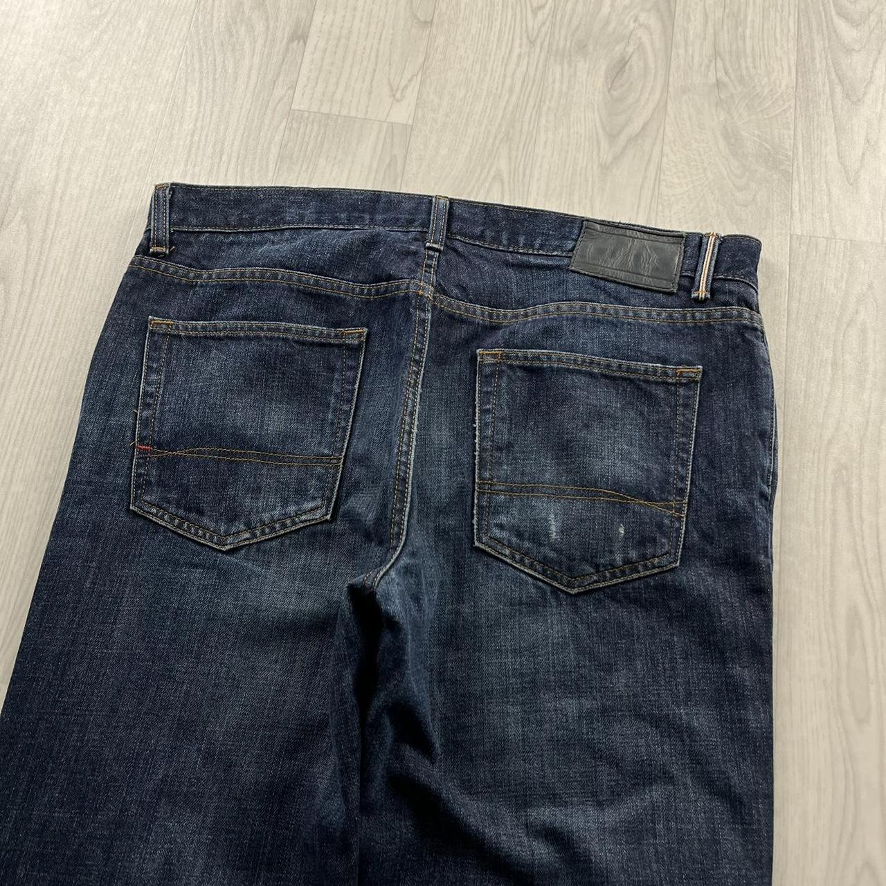 VINTAGE Y2K TOMMY HILFIGER STRAIGHT LEG BAGGY JEANS NAVY