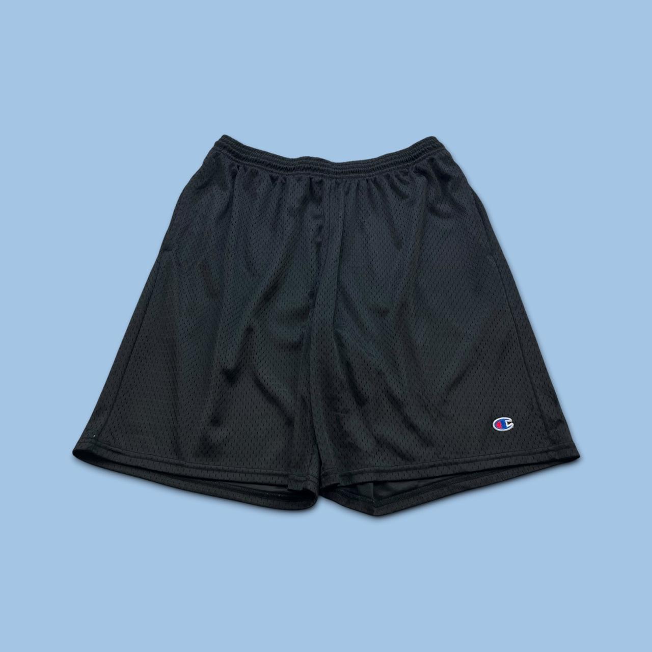VINTAGE Y2K CHAMPION BAGGY MESH SPORT SHORTS BLACK