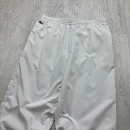 VINTAGE Y2K LACOSTE BAGGY TRACKSUIT BOTTOMS WHITE