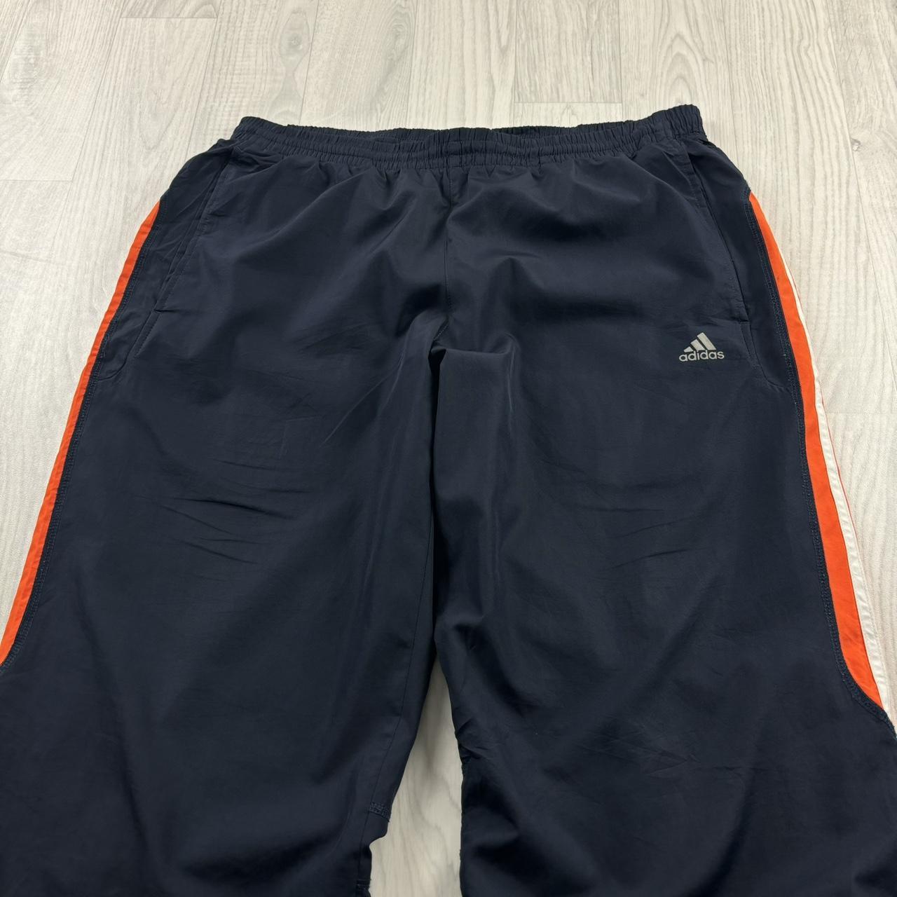 VINTAGE Y2K ADIDAS BAGGY TRACKSUIT BOTTOMS NAVY