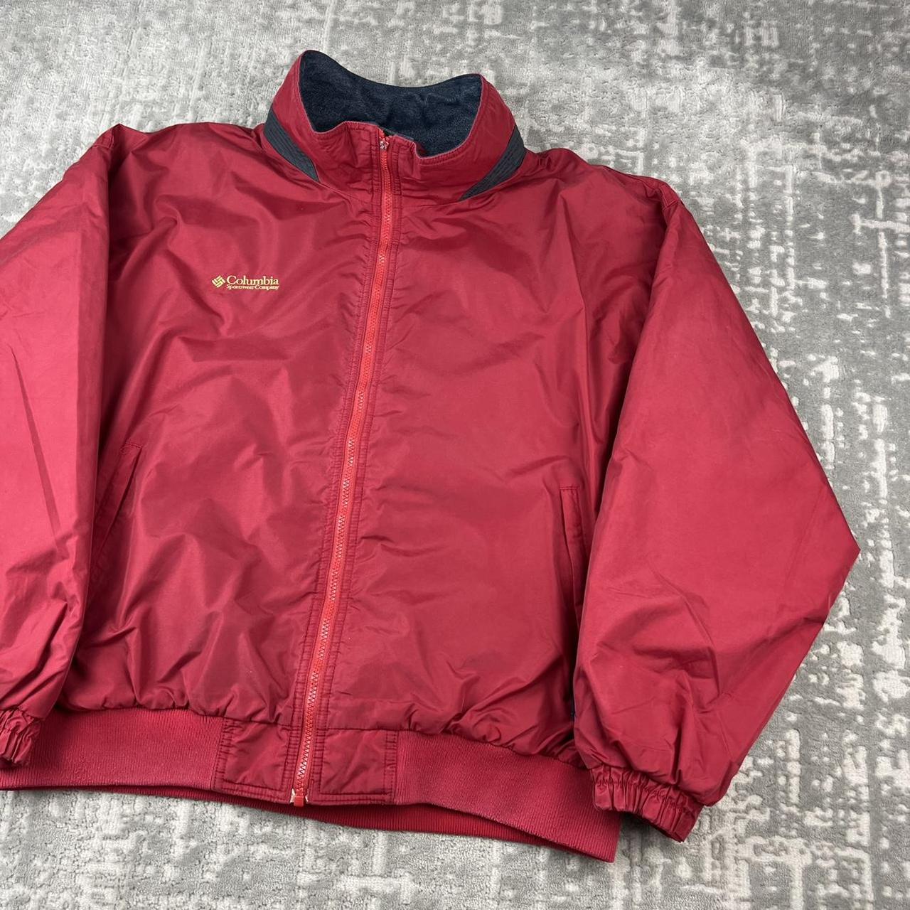 VINTAGE 00s COLUMBIA UTILITY BOMBER JACKET RED