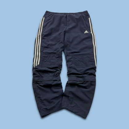 VINTAGE Y2K ADIDAS BAGGY TRACKSUIT BOTTOMS NAVY