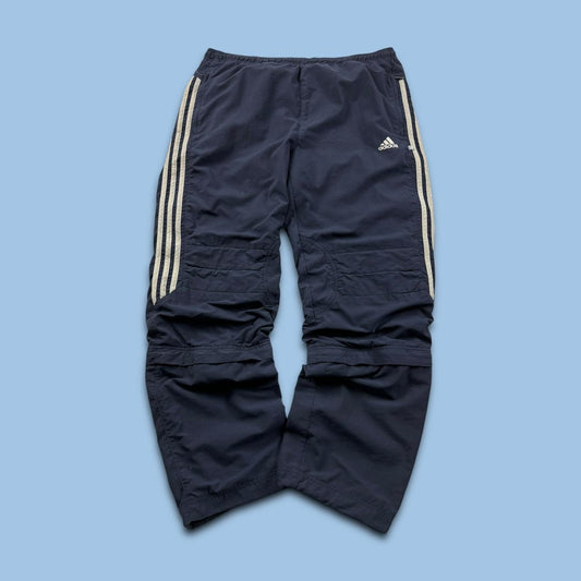 VINTAGE Y2K ADIDAS BAGGY TRACKSUIT BOTTOMS NAVY