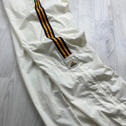 VINTAGE 90s ADIDAS BAGGY TRACKSUIT BOTTOMS CREAM