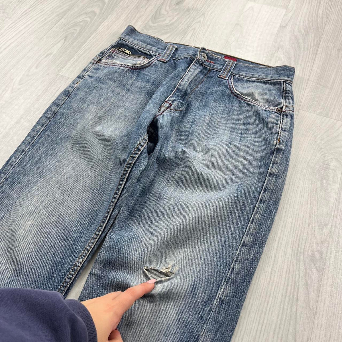 VINTAGE Y2K QUIKSILVER STRAIGHT LEG JEANS BLUE