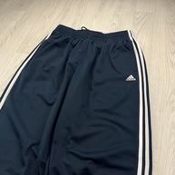 VINTAGE Y2K ADIDAS SIDE STRIPE BAGGY TRACKSUIT BOTTOMS NAVY